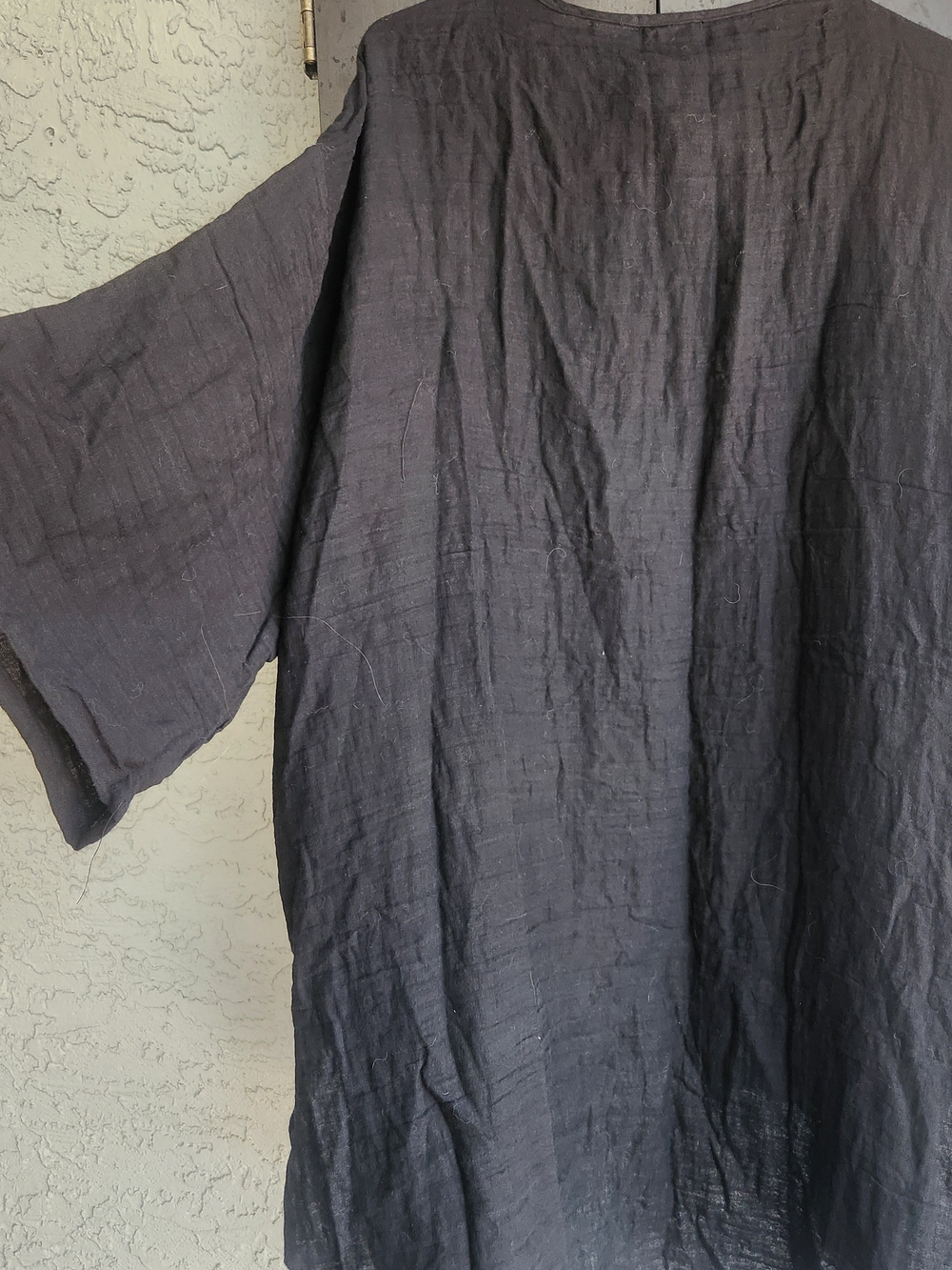 NWT Women's Lotus & Luna Lightweight Black Cotton Coverup Kimono 100% Cotton - Picture 10 of 10